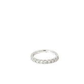 18k White Gold .50ct F VS2 Round Diamond Band